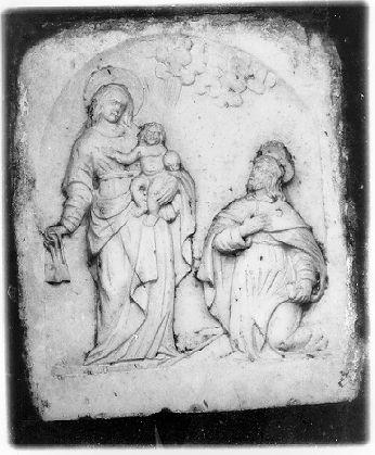 Madonna del Carmine e San Rocco (rilievo) - ambito apuoversiliese (sec. XVIII)