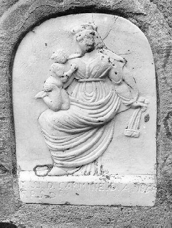 Madonna del Carmelo (rilievo) - bottega italiana (sec. XIX)