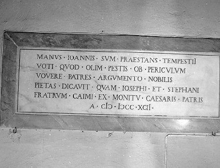 lapide commemorativa - bottega apuana (sec. XVIII)