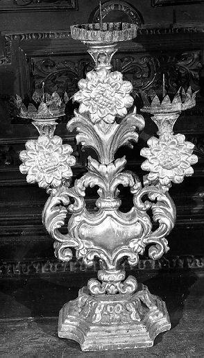 candelabro - bottega italiana (fine/inizio secc. XVIII/ XIX)