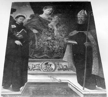 Madonna con Bambino e Santi (dipinto) di Tisi Benvenuto detto Garofalo (sec. XVI)