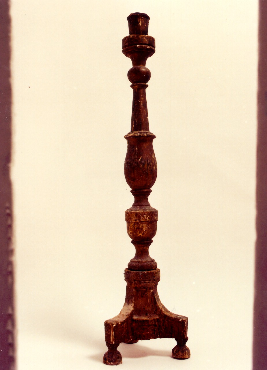 candeliere d'altare, serie - produzione siciliana (Prima metà sec. XIX)