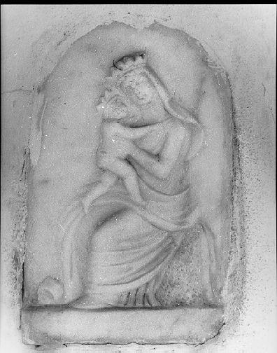 Madonna con Bambino in trono (rilievo) - bottega apuana (sec. XIX)