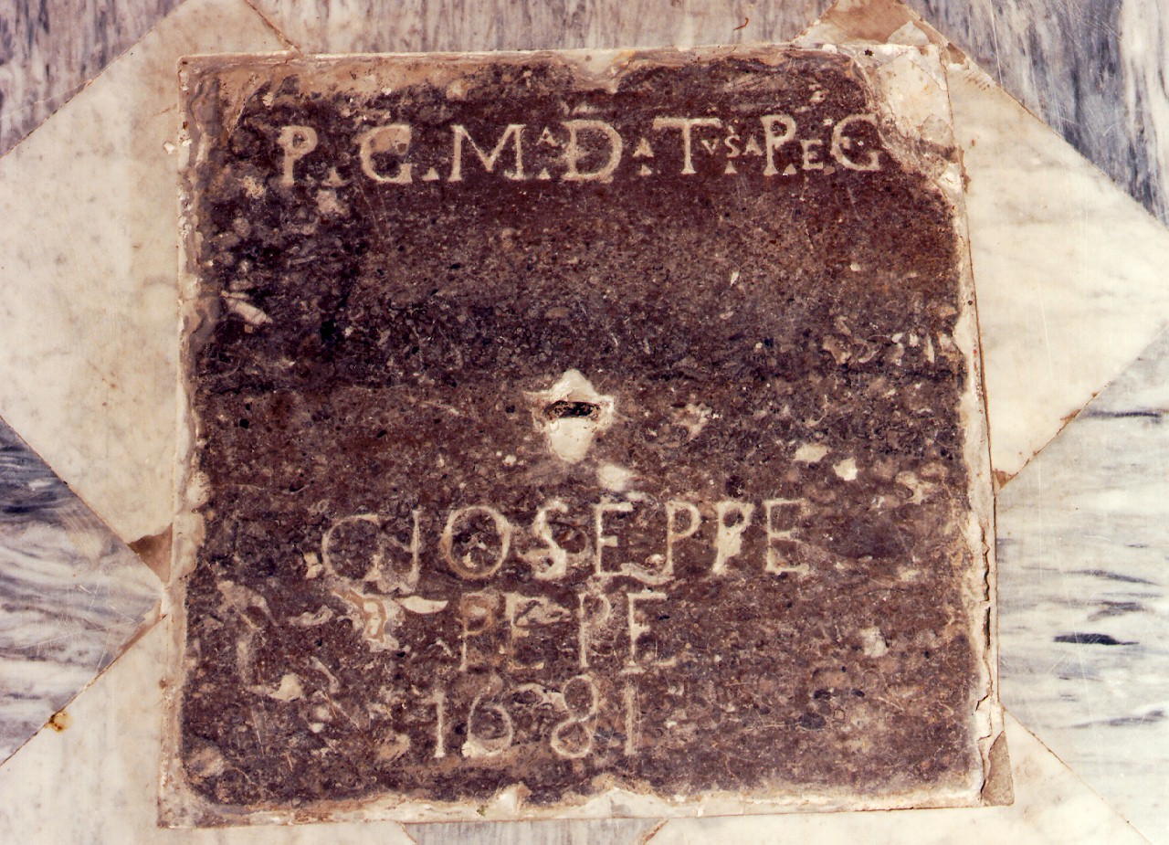 lapide - documentaria - ambito siciliano (sec. XVII)