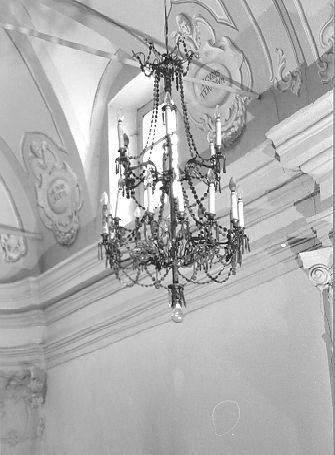 lampadario - bottega italiana (fine/inizio secc. XIX/ XX)