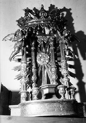 tronetto per esposizione eucaristica - bottega toscana (seconda metà sec. XIX)