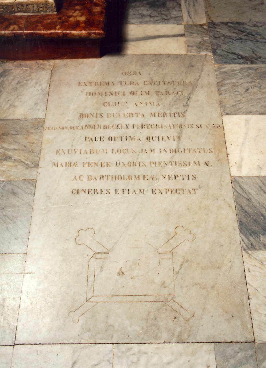 lapide - sepolcrale - ambito siciliano (sec. XIX)