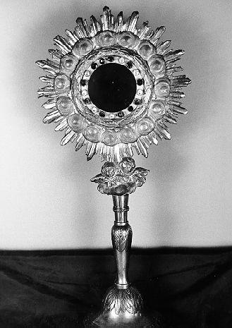 ostensorio - a raggiera - bottega italiana (seconda metà sec. XIX)