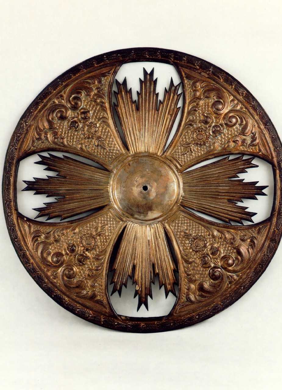 aureola di immagine sacra - bottega siciliana (primo quarto sec. XX)