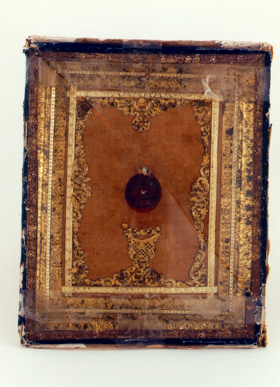 reliquiario - a medaglione - bottega siciliana (primo quarto sec. XX)