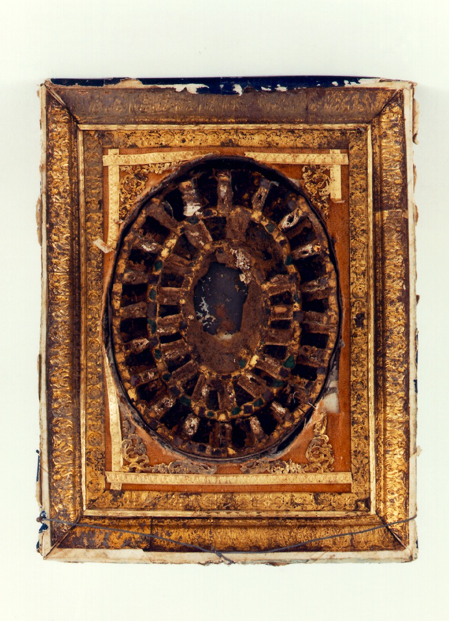reliquiario - a medaglione - produzione siciliana (Seconda metà sec. XIX)