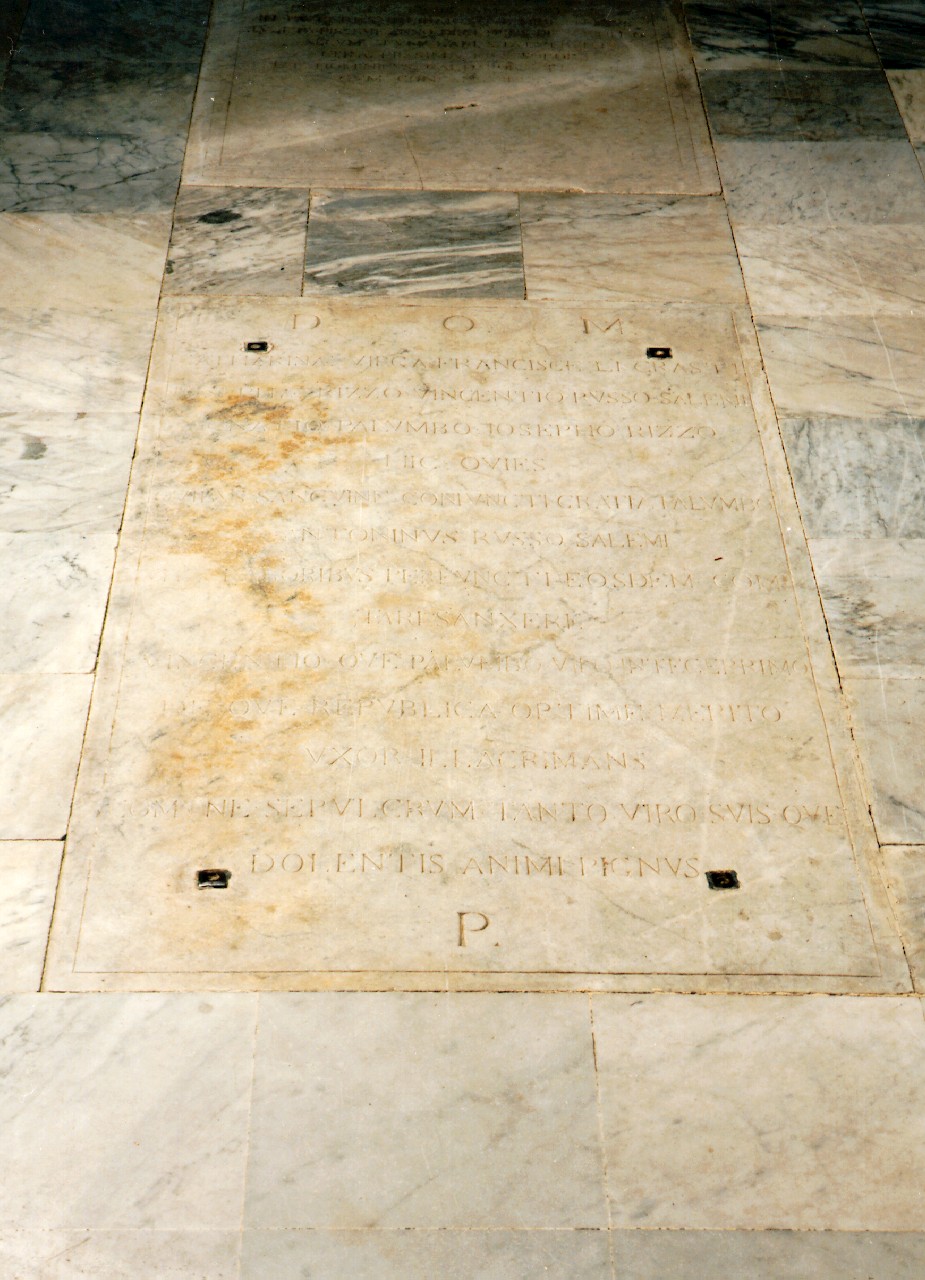 lapide - sepolcrale - ambito siciliano (fine sec. XVIII)