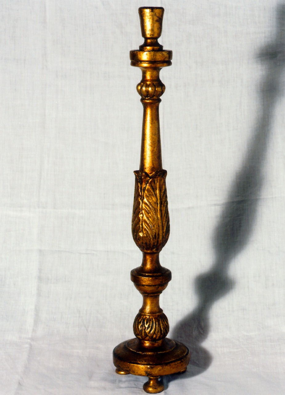 candelabro d'altare, serie - produzione siciliana (Seconda metà sec. XIX)