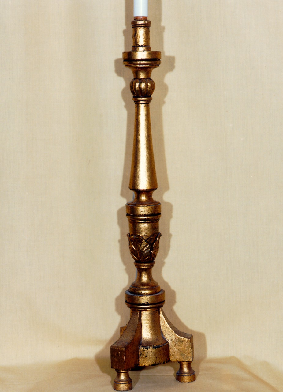 candelabro d'altare, serie - produzione siciliana (Fine/inizio secc. XIX/ XX)