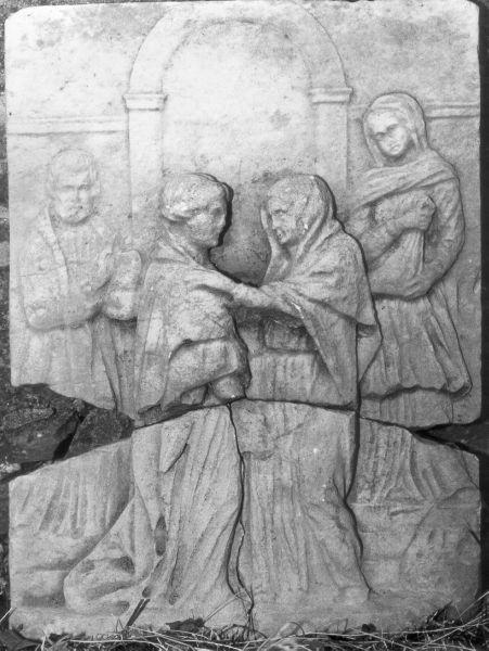 incontro di San Zaccaria e Sant'Elisabetta (rilievo) - bottega italiana (seconda metà sec. XVII)