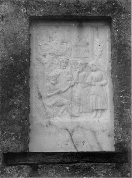 Giobbe deriso dalla moglie (?) (rilievo) - bottega italiana (sec. XX)