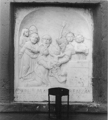 presentazione di Gesù al tempio (rilievo) - bottega italiana (sec. XVIII)