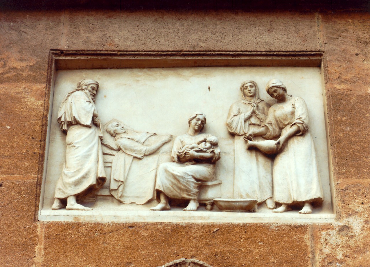 nascita di Maria Vergine (rilievo) - ambito siciliano (ultimo quarto sec. XVIII)