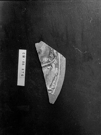 piatto, frammento - bottega italiana (secc. XV/ XVI)