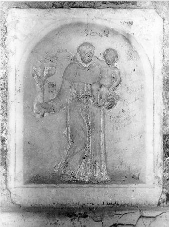Sant'Antonio da Padova con il bambino (rilievo) - bottega italiana (sec. XVII)