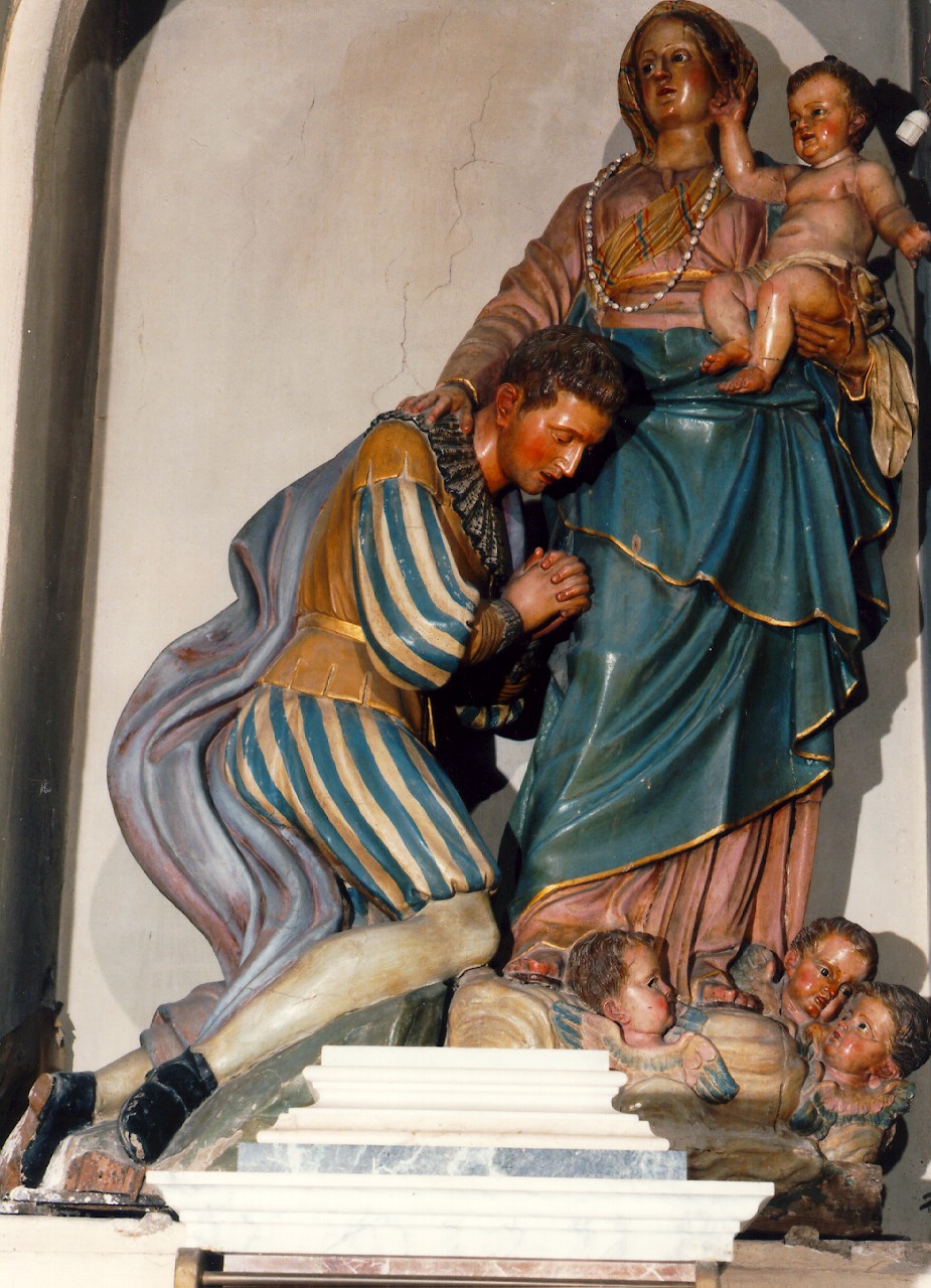 Madonna con Bambino e peccatore (gruppo scultoreo) - ambito siciliano (Prima metà sec. XIX)