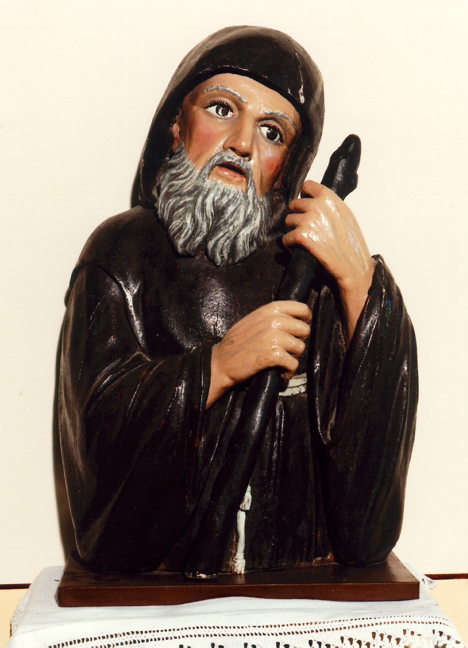 San Francesco di Paola (busto) - ambito siciliano (Seconda metà sec. XIX)