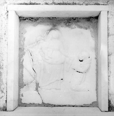 Madonna del Rosario con San Domenico (rilievo) - bottega italiana (sec. XVIII)