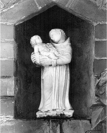SANT'ANTONIO DA PADOVA CON IL BAMBINO (statuetta) - bottega italiana (sec. XIX)