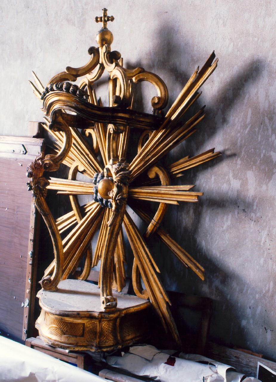 tronetto per esposizione eucaristica - produzione siciliana (Seconda metà sec. XIX)