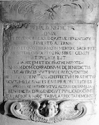 lapide commemorativa - bottega italiana (sec. XVIII)