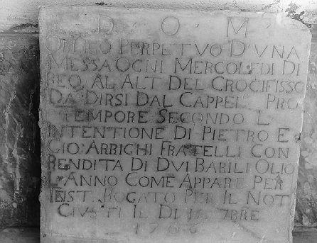 lapide commemorativa - ambito apuoversiliese (sec. XVIII)