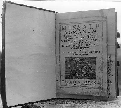 coperta di libro liturgico - bottega italiana (sec. XVIII)