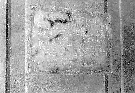 lapide - bottega italiana (sec. XVII)