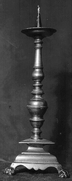 candeliere, serie - bottega italiana (fine/inizio secc. XVII/ XVIII)