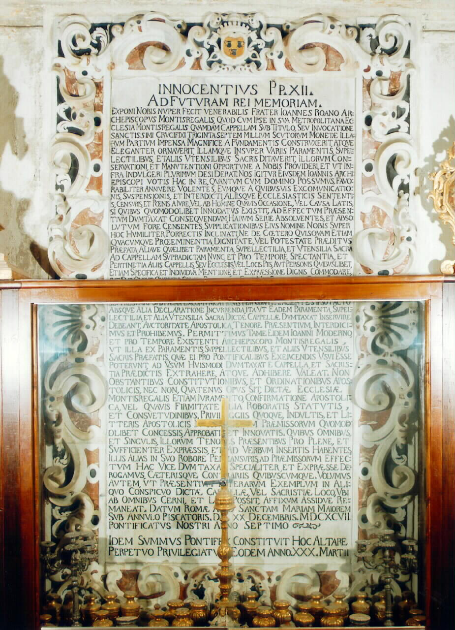 lapide commemorativa - ambito siciliano (sec. XVII)