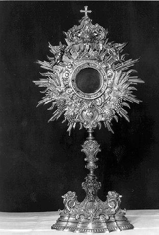 ostensorio - a raggiera - bottega italiana (sec. XIX)