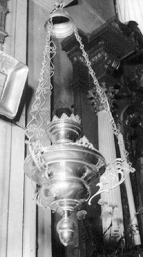 lampada pensile - bottega italiana (inizio sec. XX)