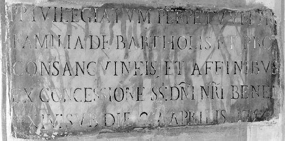 lapide - bottega italiana (sec. XVIII)