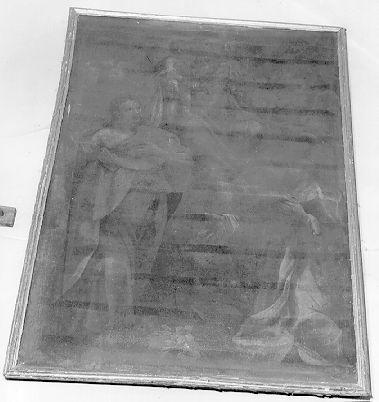 MADONNA DEL ROSARIO CON SAN DOMENICO E SAN GIOVANNI BATTISTA (dipinto) - ambito italiano (secc. XVII/ XVIII)