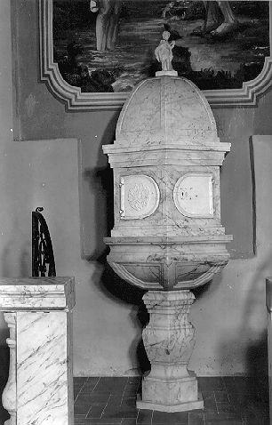 fonte battesimale - bottega italiana (sec. XIX)