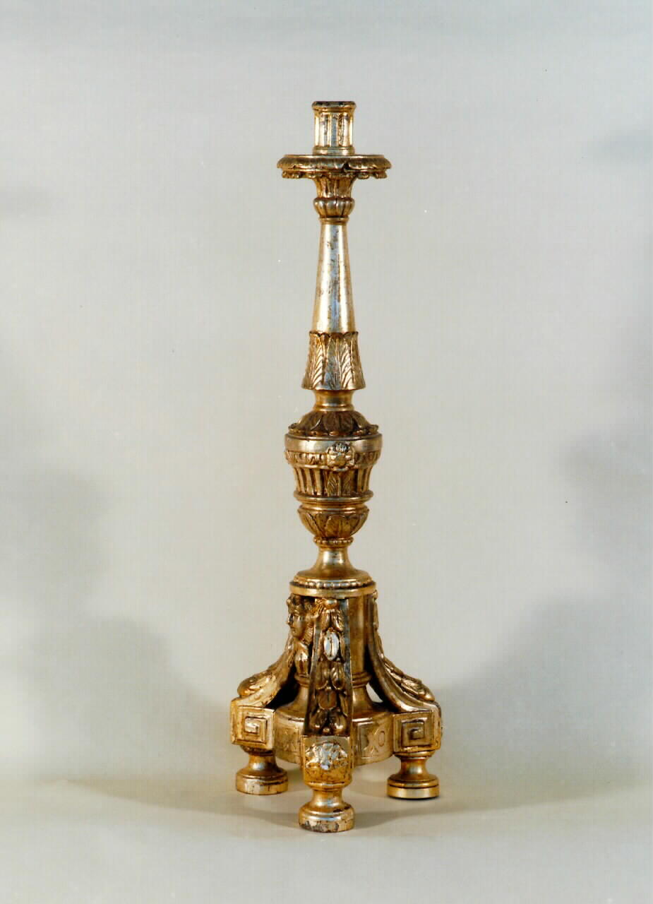 candelabro d'altare, serie - produzione siciliana (primo quarto sec. XIX)
