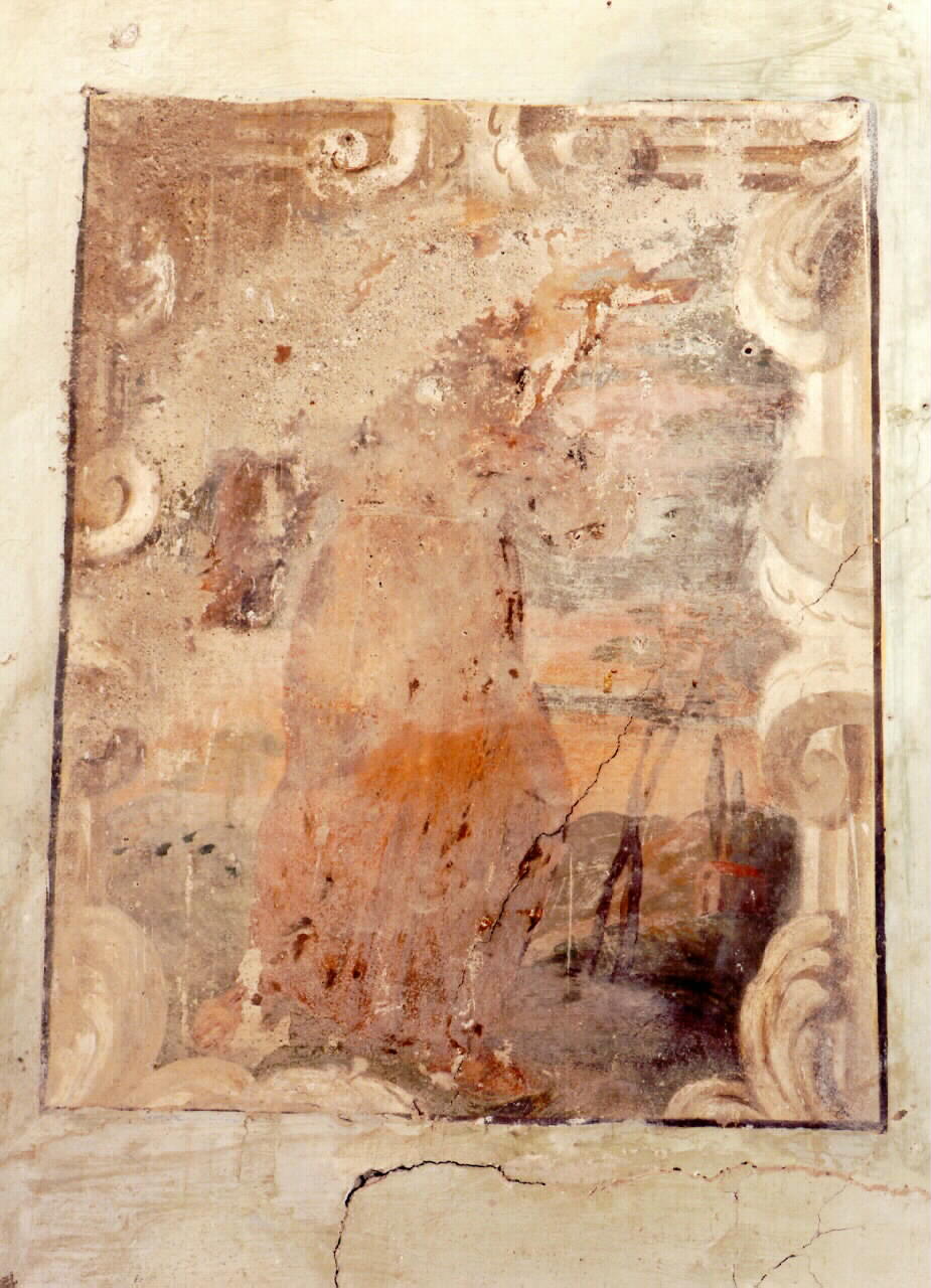 San Francesco d'Assisi (dipinto murale) - ambito siciliano (Seconda metà sec. XVII)