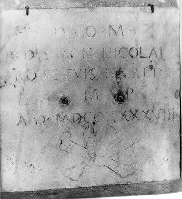 lapide commemorativa - bottega italiana (sec. XVIII)