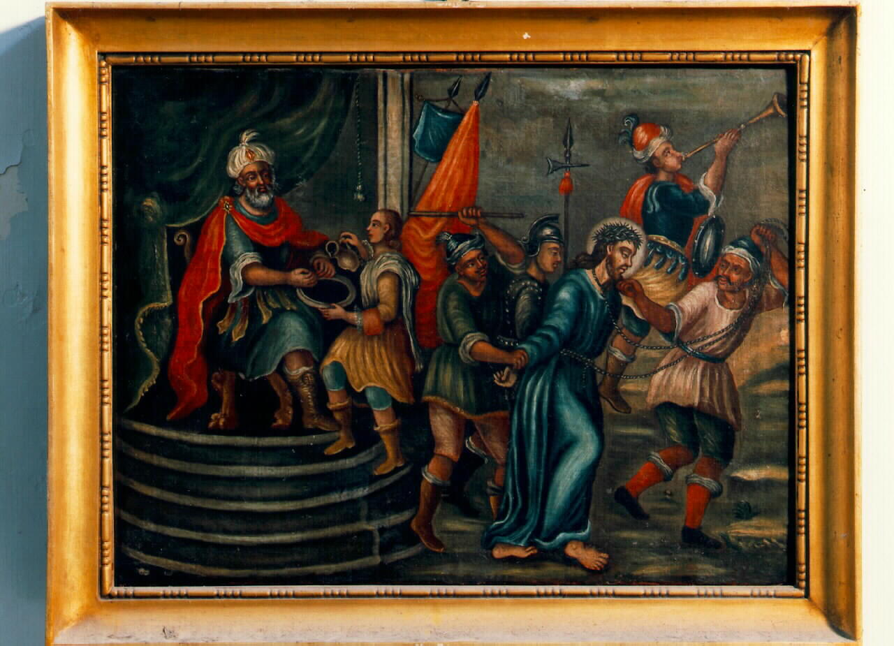 stazioni della via crucis (dipinto) - ambito siciliano (sec. XIX)