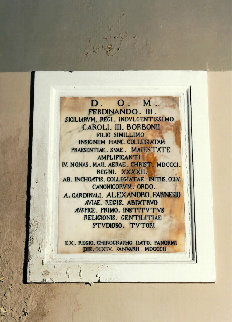 lapide - ambito siciliano (sec. XIX)