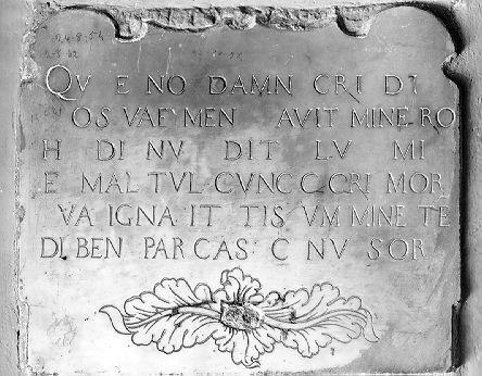 lapide - bottega italiana (sec. XVI)