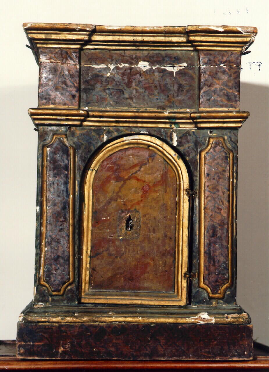 tabernacolo - a frontale architettonico - produzione siciliana (Prima metà sec. XIX)