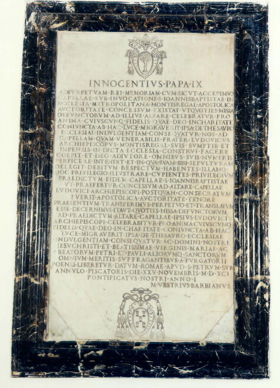 lapide commemorativa - ambito siciliano (sec. XVI)