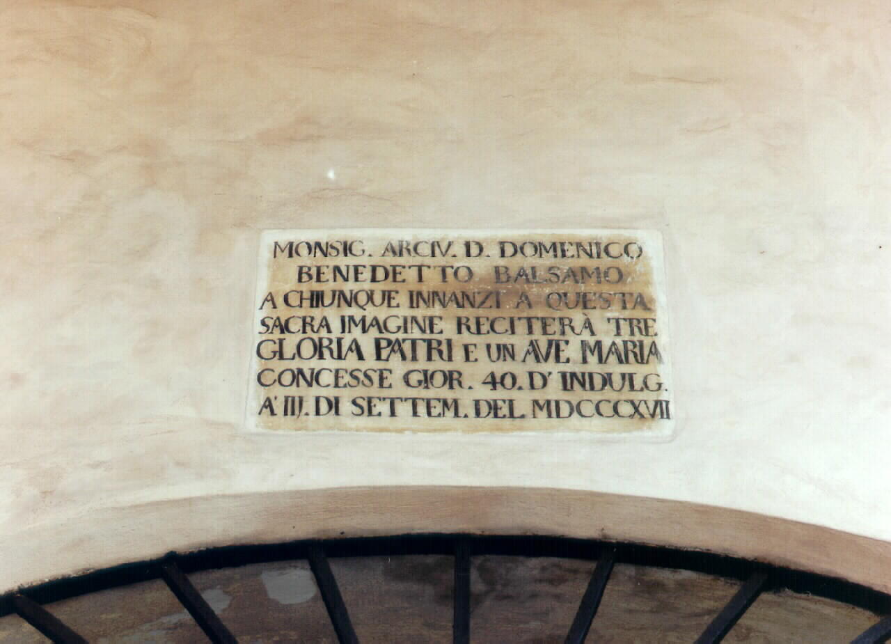 lapide - documentaria - ambito siciliano (sec. XIX)