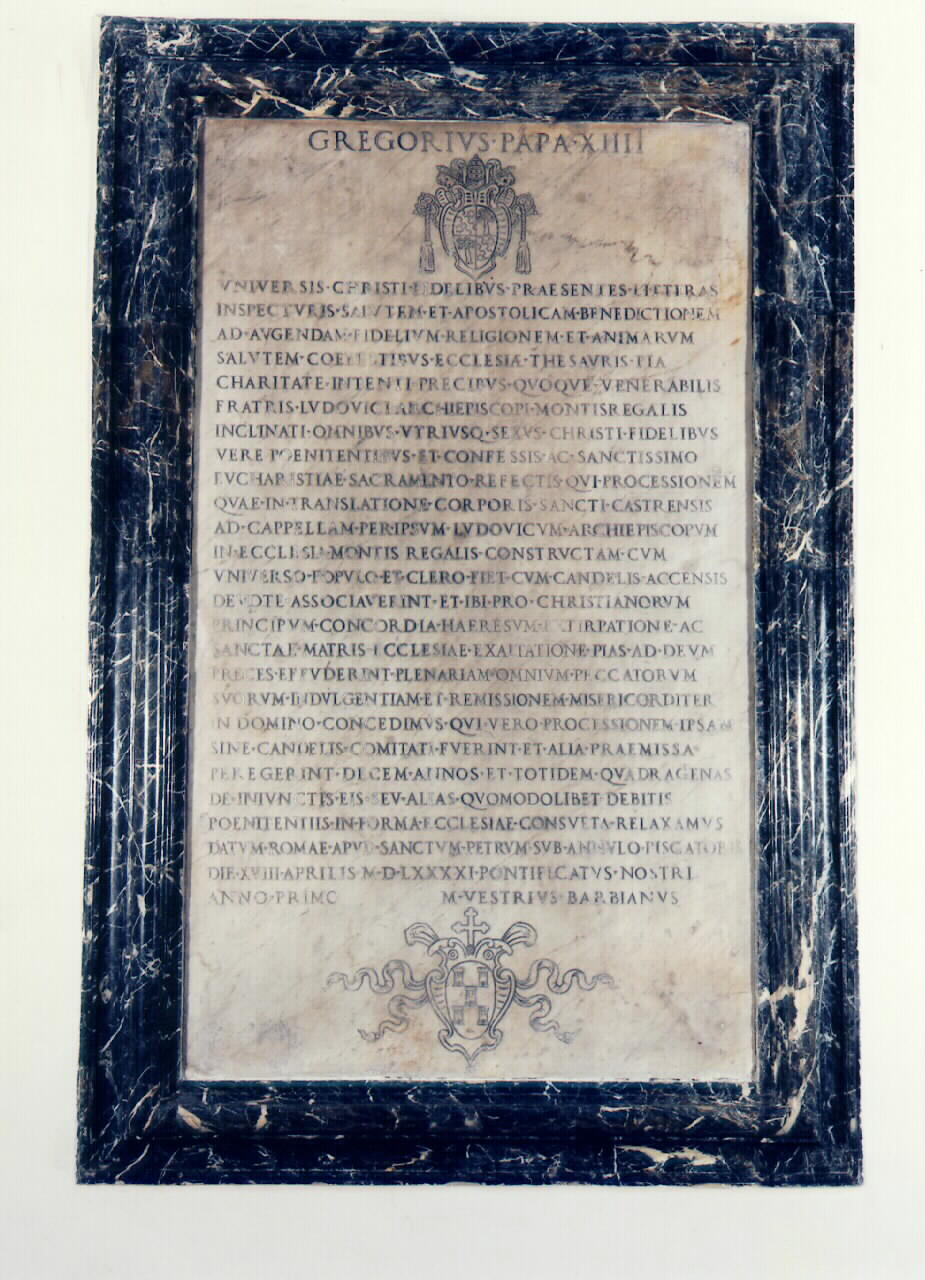 lapide commemorativa - ambito siciliano (sec. XVI)
